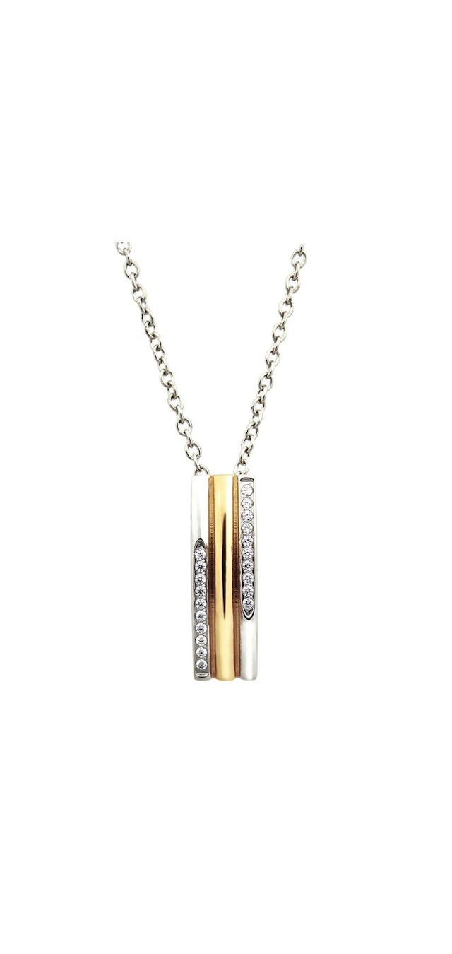 Alice necklace steel/gold