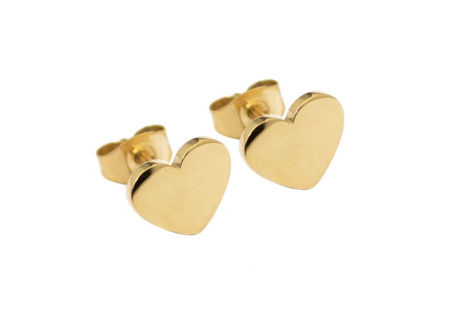 Heart earrings gold