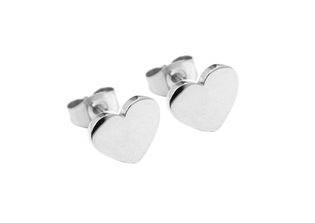 Heart earrings steel