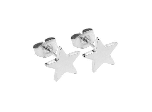 Star earrings steel