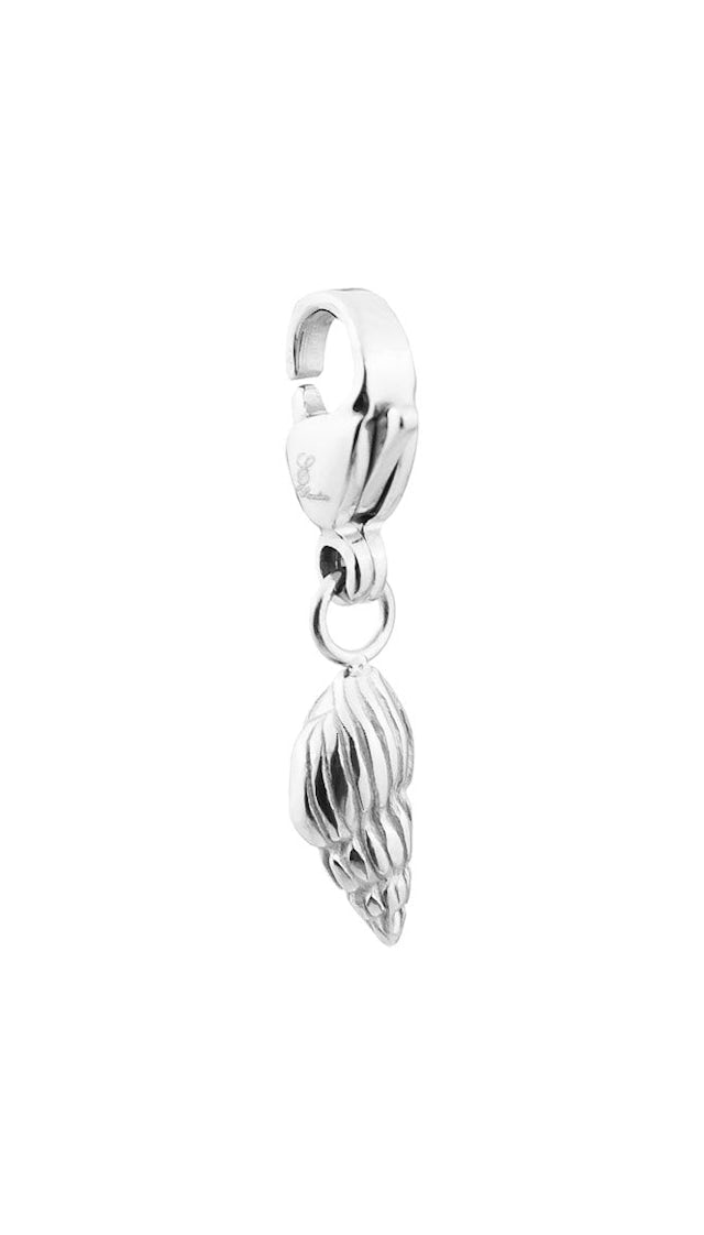 Conch shell charm steel